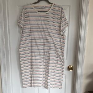 J. Crew Multicolor Striped Shirt Dress